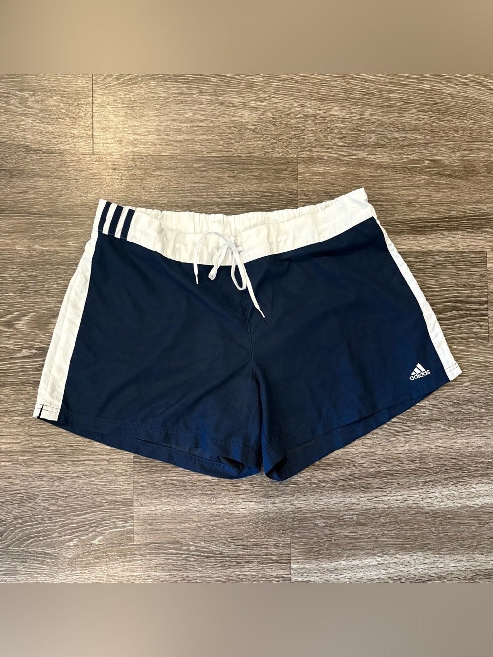 adidas Navy and White Women’s Athletic Shorts